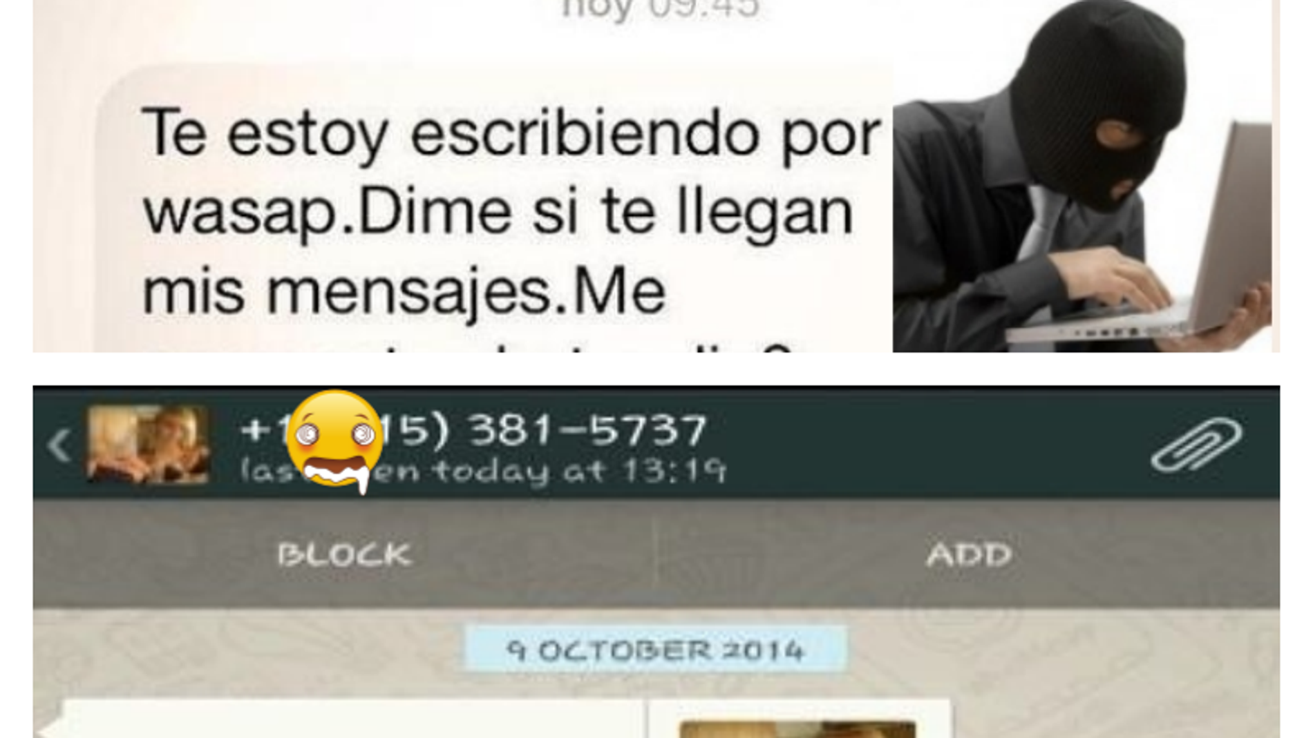Mensajes fraudulentos en Whatsapp