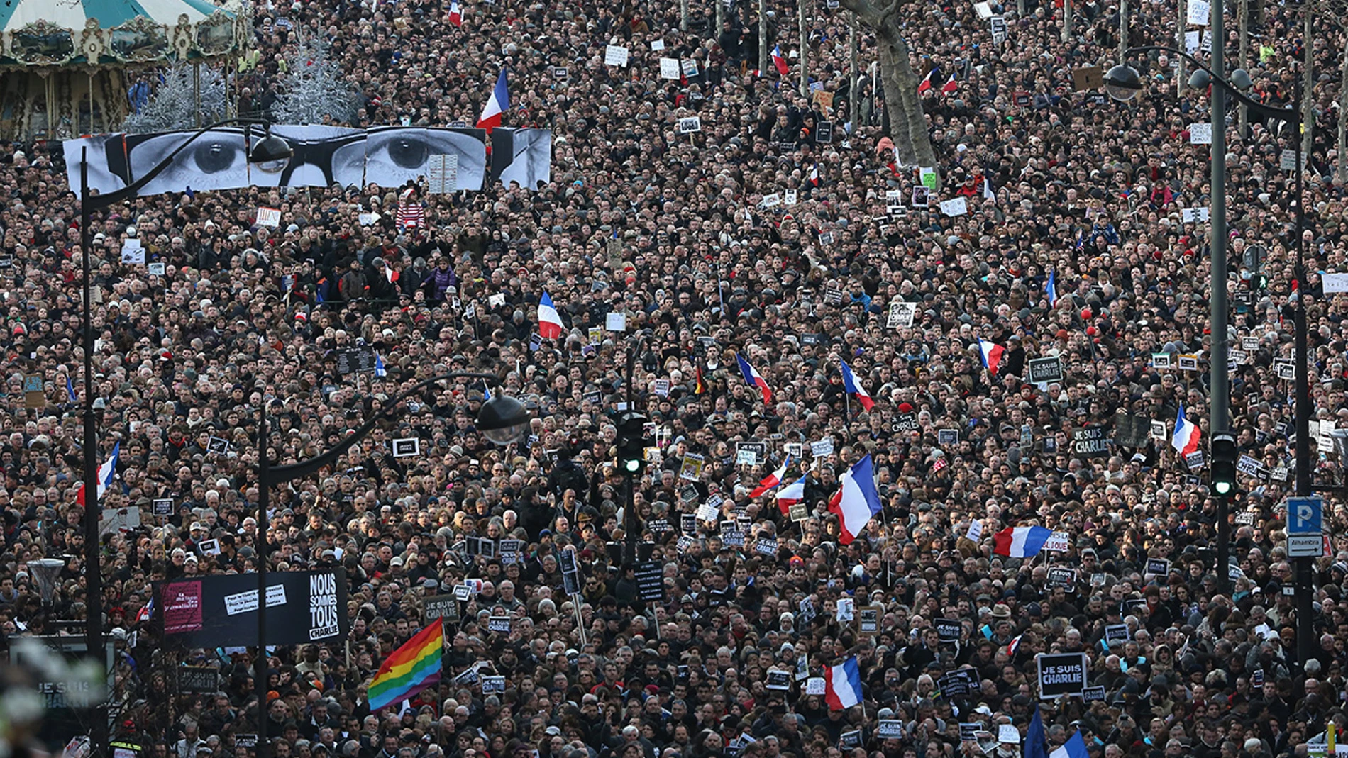 Más de 1,5 millones de asistentes en la marcha contra el terrorismo de París