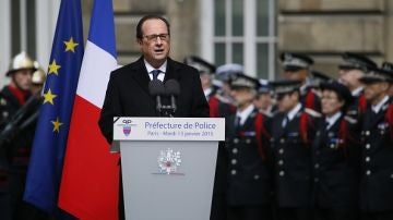 François Hollande en el acto en París