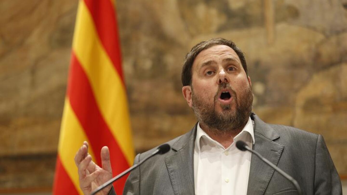 Junqueras durante el acto