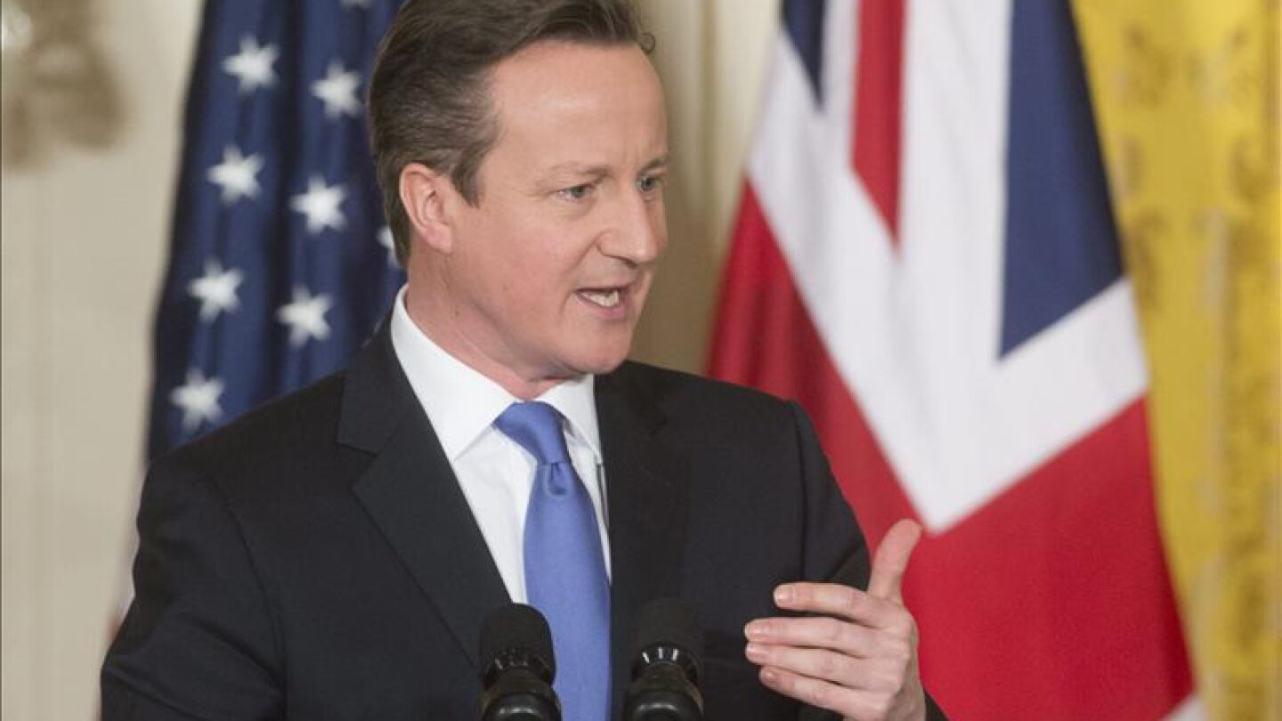 Primer ministro brit&aacute;nico, David Cameron 