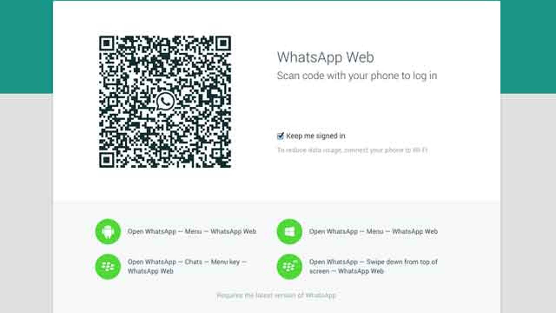 WhatsApp versión web