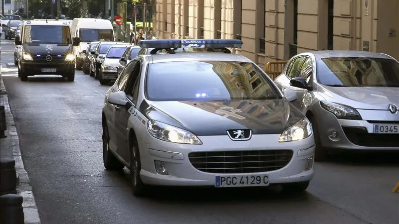 Coche de la Guardia Civil en la Audiencia Nacional