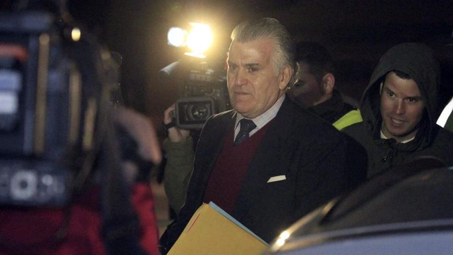 Luis B&aacute;rcenas en su salida de prisi&oacute;n