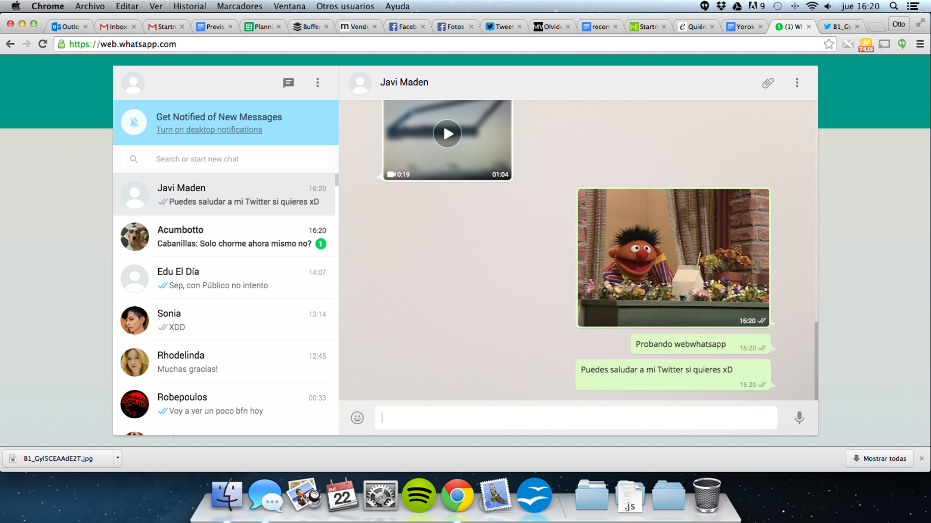 Whatsapp Web en un Mac