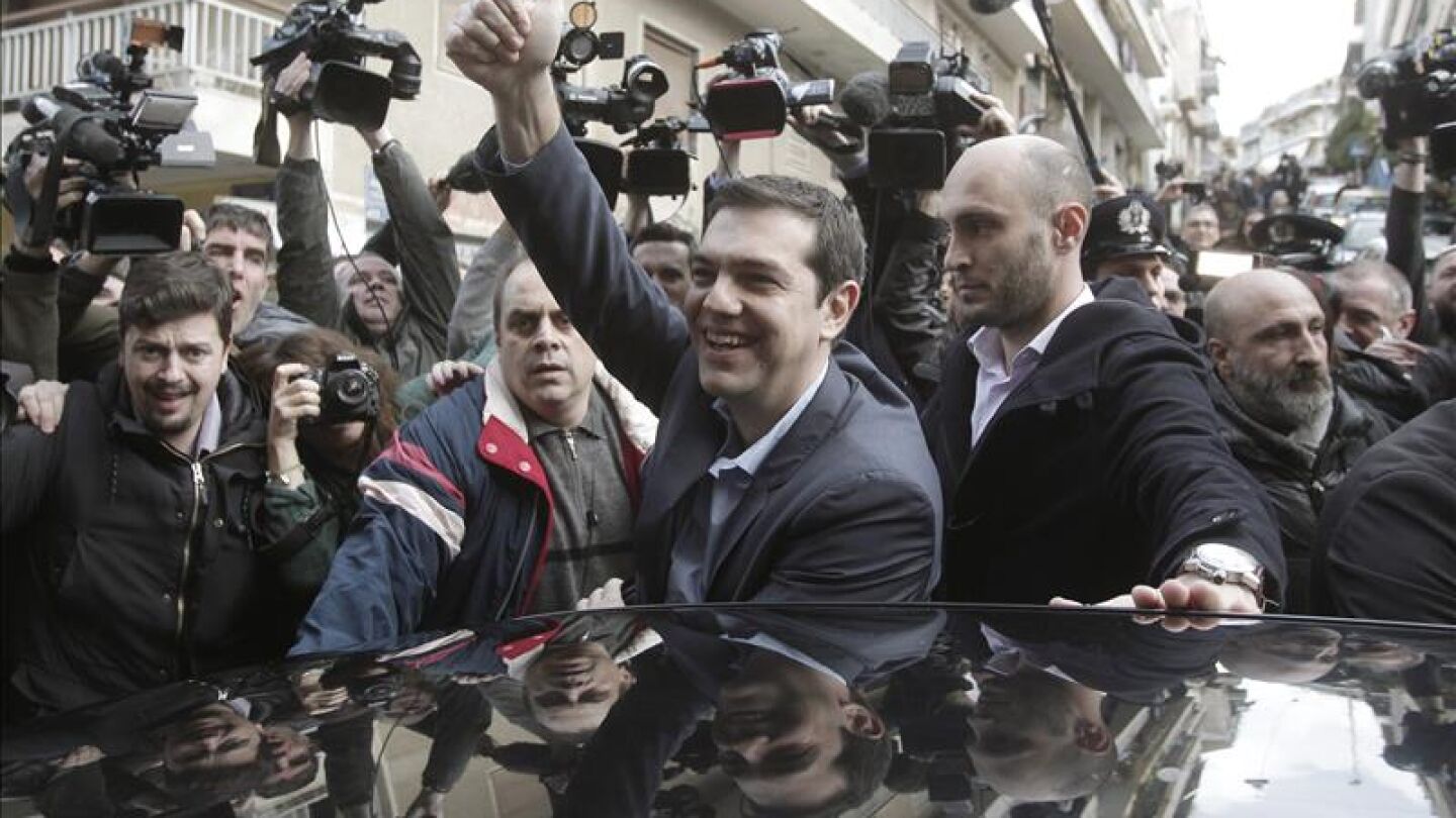 Alexis Tsipras, l&iacute;der de Syriza