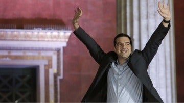 Alexis Tsipras celebra su victoria