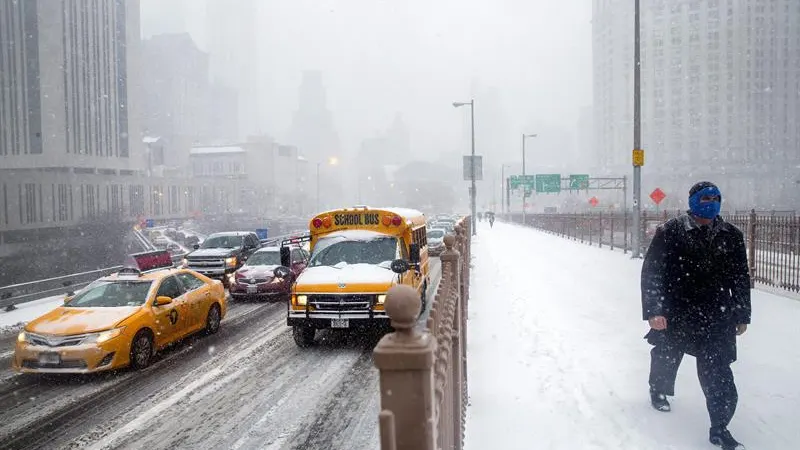Imágenes de Nueva York durante el temporal