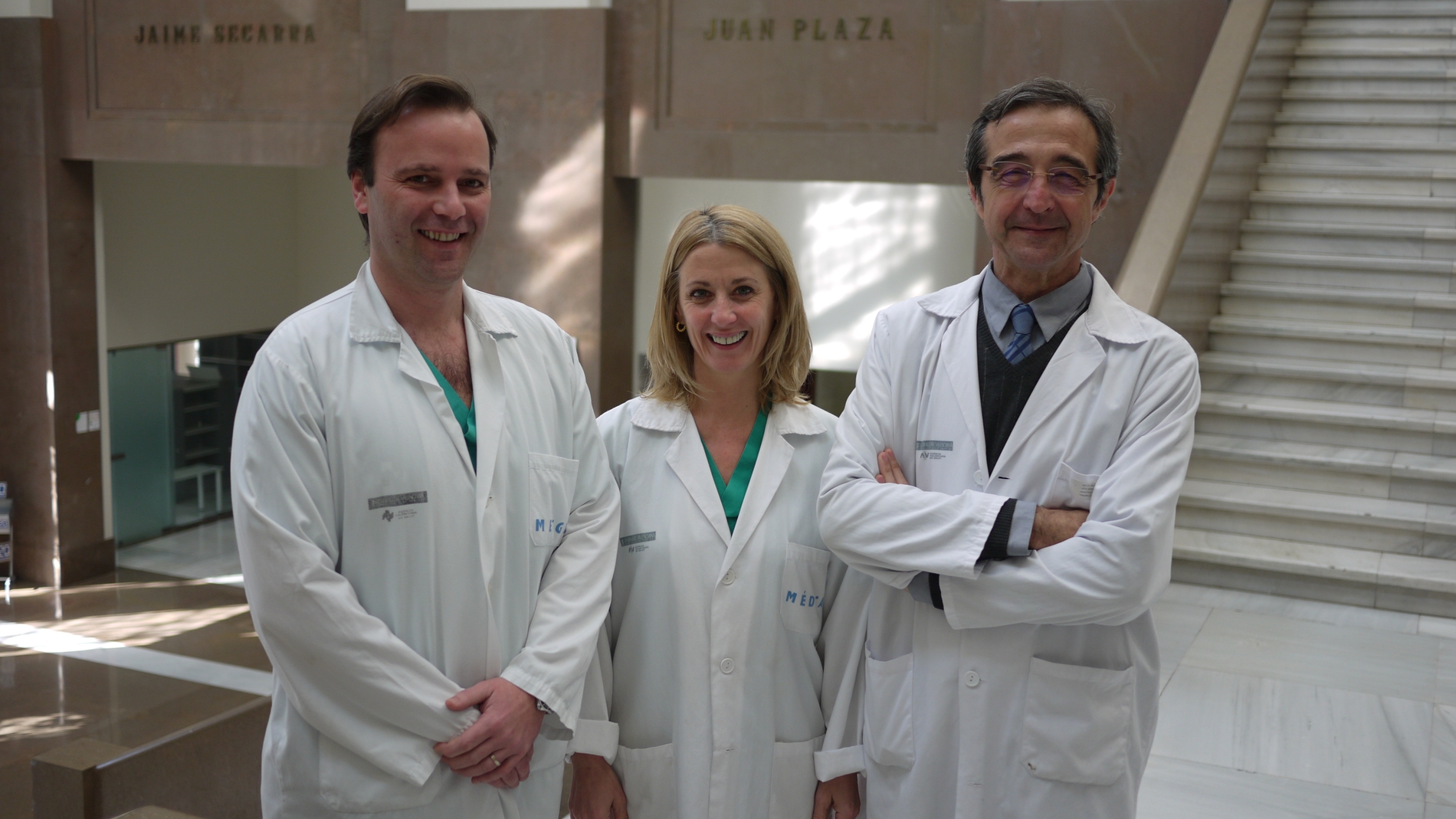Los investigadores Carlos Ferrando, Mari