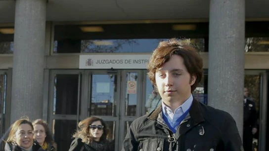 Francisco Nicolás a la salida de los juzgados de Plaza Castilla Francisco Nicolás a la salida de los juzgados de Plaza Castilla