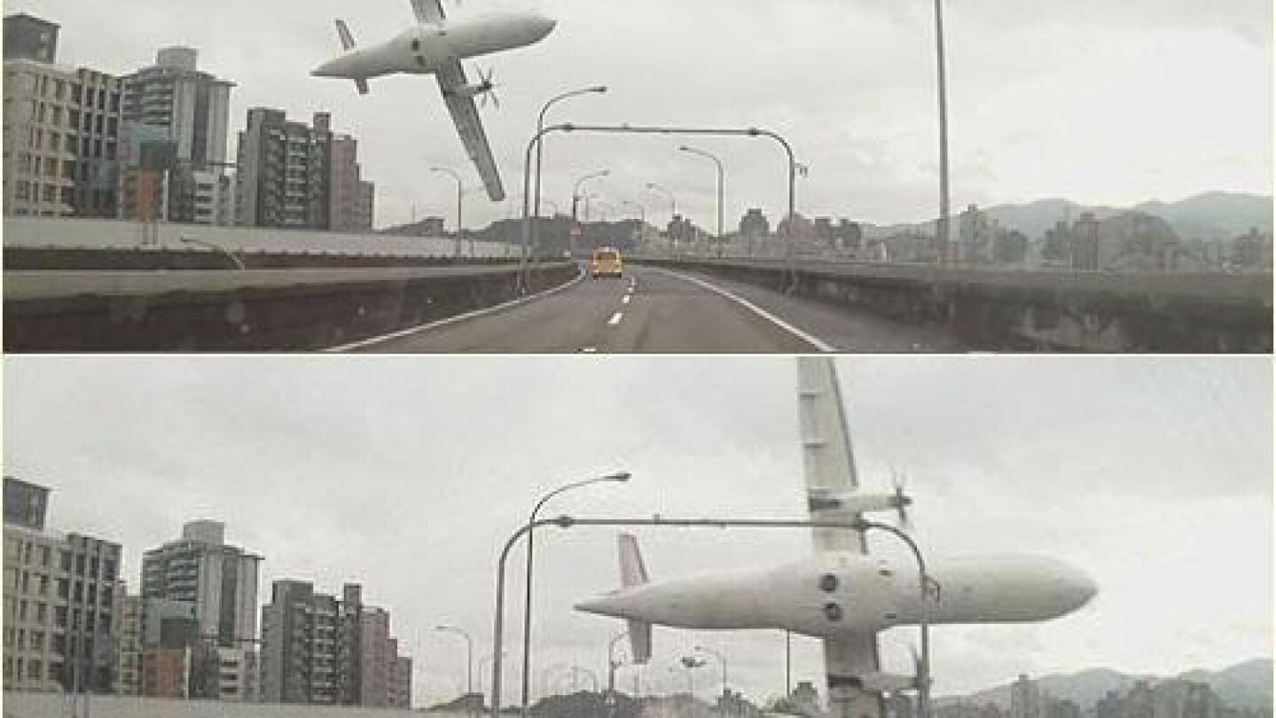 Accidente de avi&oacute;n en Taiw&aacute;n
