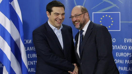 Alexis Tsipras y Martin Schulz Alexis Tsipras y Martin Schulz