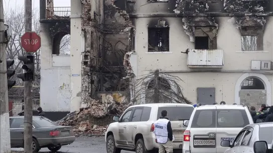 Edificio de Donetsk destruido por la guerra Edificio de Donetsk destruido por la guerra