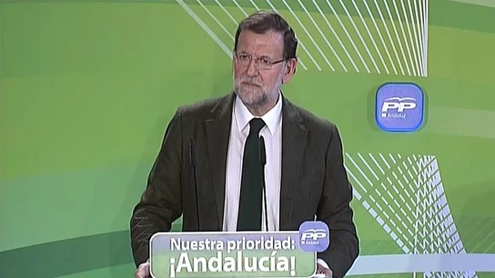 Rajoy en su discurso en Córdoba Rajoy en su discurso en Córdoba