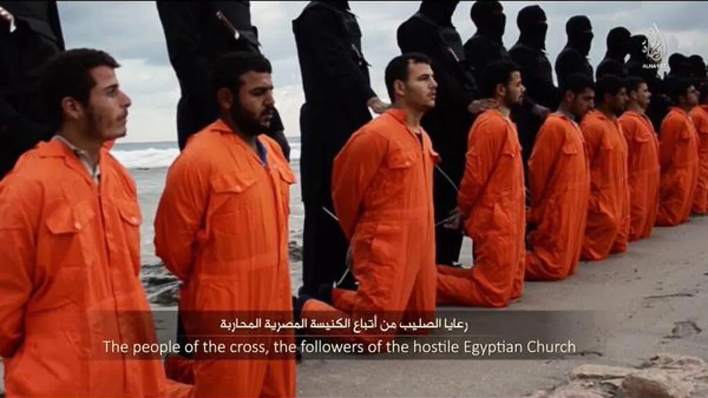 Decapitación de 21 cristianos coptos egipcios por el IS Decapitación de 21 cristianos coptos egipcios por el IS