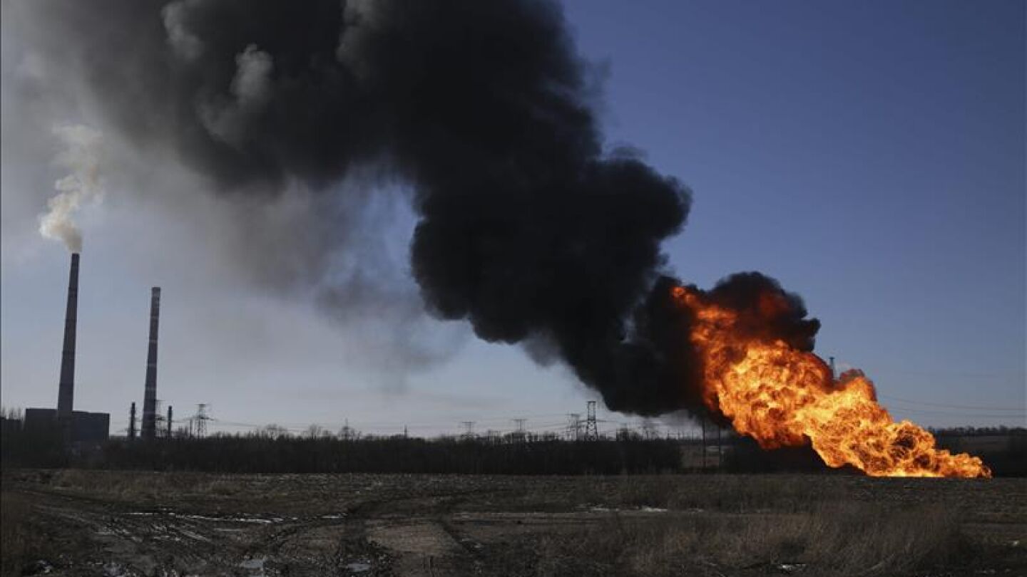 Bombardeo en Debaltsevo