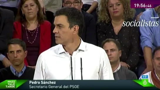 Pedro Sánchez en un mitin Pedro Sánchez en un mitin