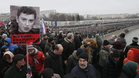 Moscú homenajea a Boris Nemtsov Moscú homenajea a Boris Nemtsov