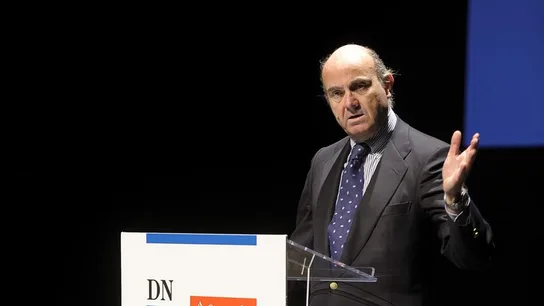 Luis de Guindos en un acto público Luis de Guindos en un acto público