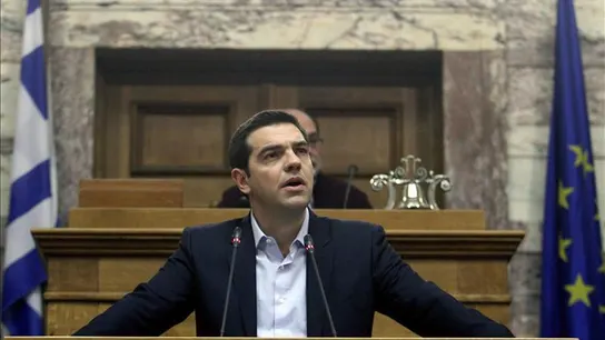 Alexis Tsipras pronuncia un discurso en el Parlamento griego Alexis Tsipras pronuncia un discurso en el Parlamento griego