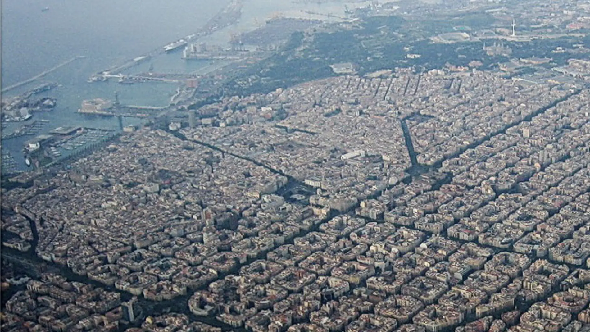 Vista aérea del eixample de Barcelona