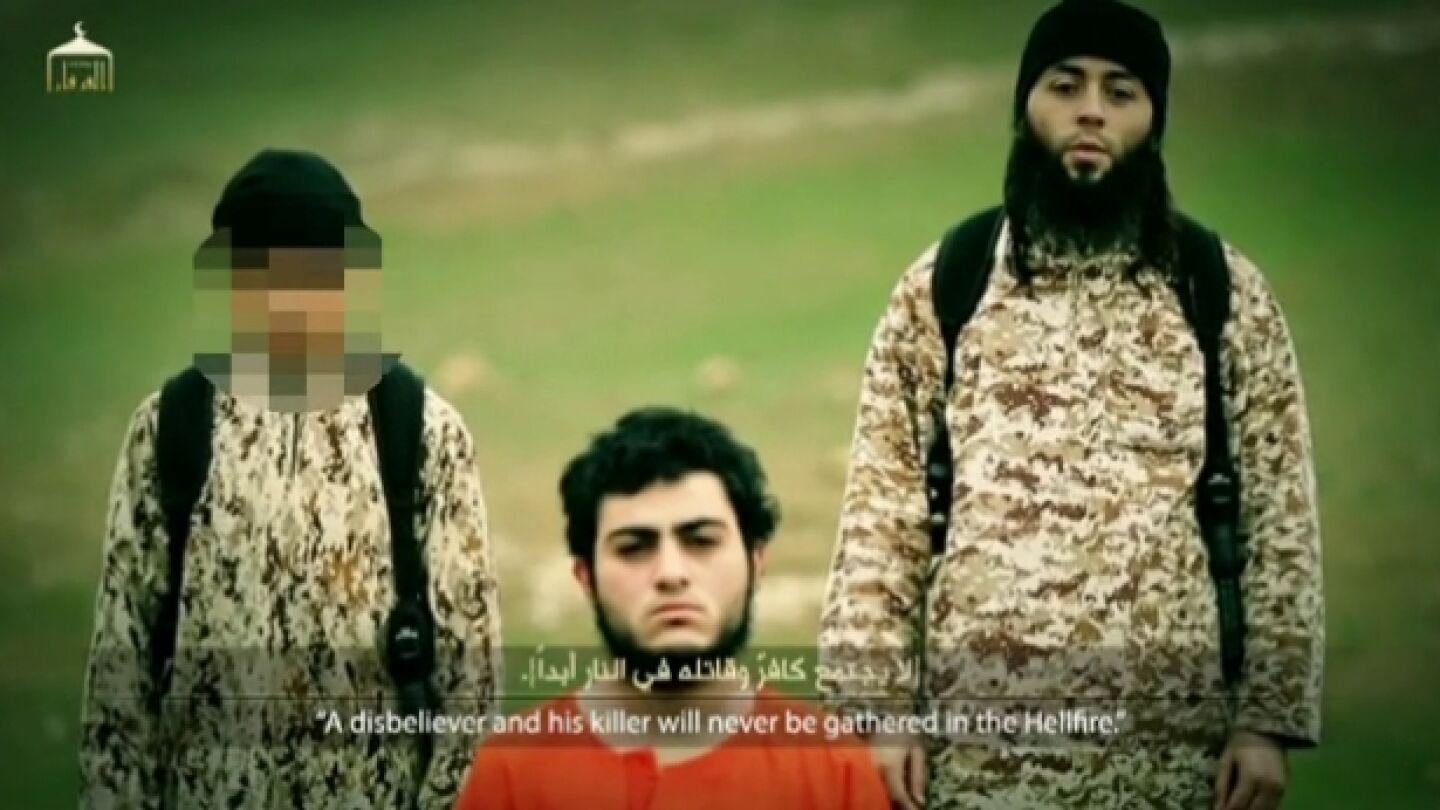 Fotograma del v&iacute;deo difundido por ISIS