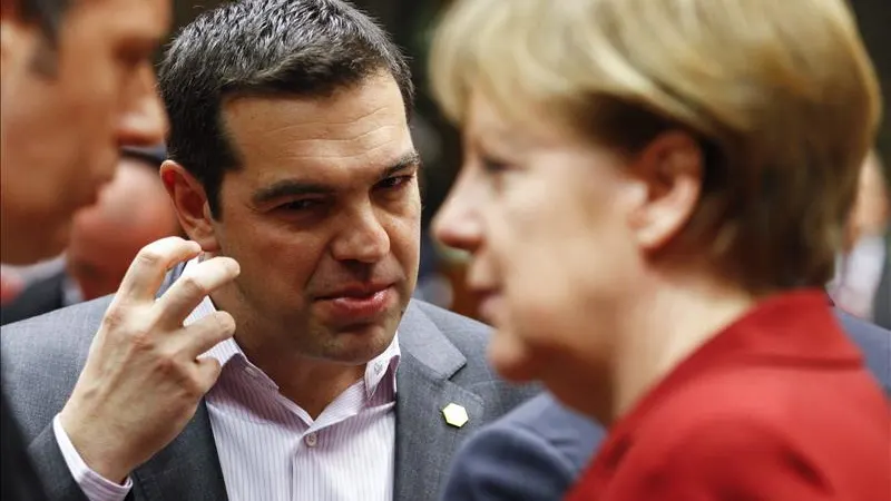 Angela Merkel y Alexis Tsipras