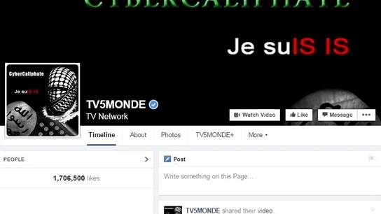 Perfil de Facebook de TV5MONDE hackeado Perfil de Facebook de TV5MONDE hackeado