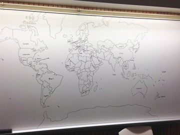 Mapa dibujado de memoria por un niño autista de 11 años en el día internacional del autismo