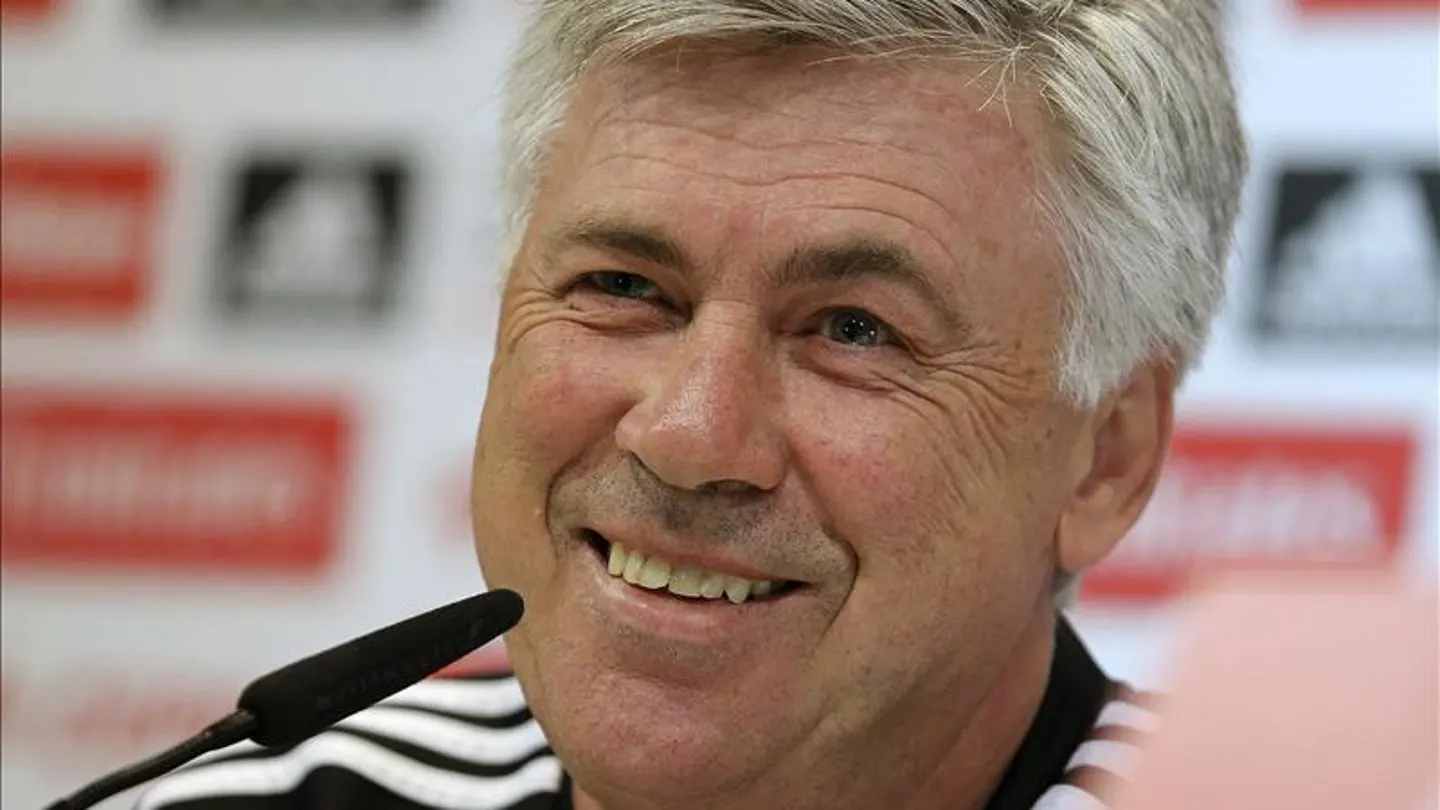 Carlo Ancelotti en la rueda de prensa previa al partido ante el Málaga en el Bernabéu Carlo Ancelotti en la rueda de prensa previa al partido ante el Málaga en el Bernabéu