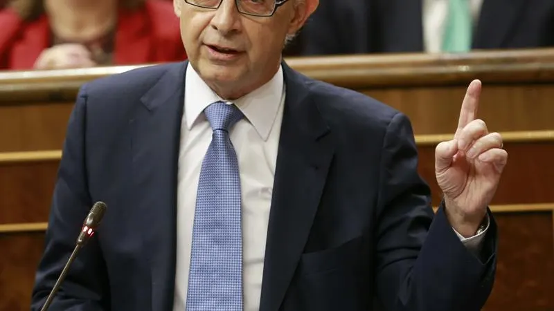 El ministro Cristóbal Montoro, en el Congreso