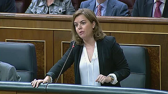 La vicepresidenta del Gobierno, Soraya Sáenz de Santamaría La vicepresidenta del Gobierno, Soraya Sáenz de Santamaría