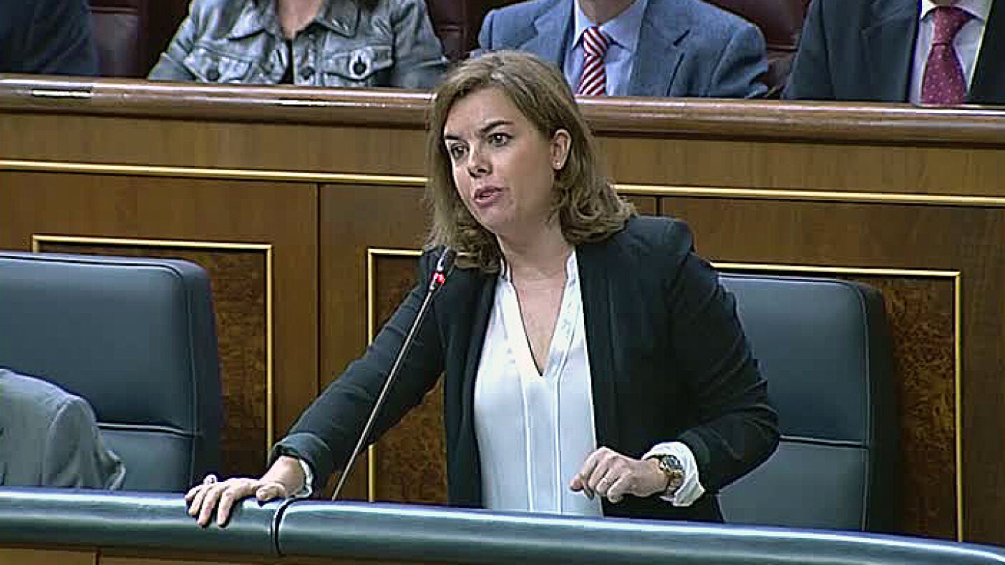 La vicepresidenta del Gobierno, Soraya S&aacute;enz de Santamar&iacute;a