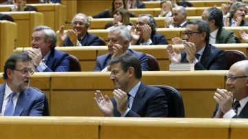 Rajoy, Catalá y Montoro en el Senado