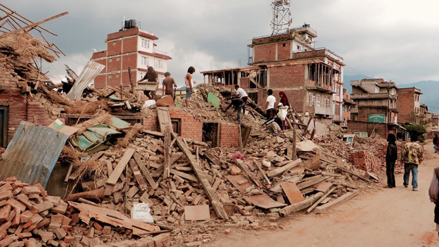 Da&ntilde;os causados por el terremoto en Nepal