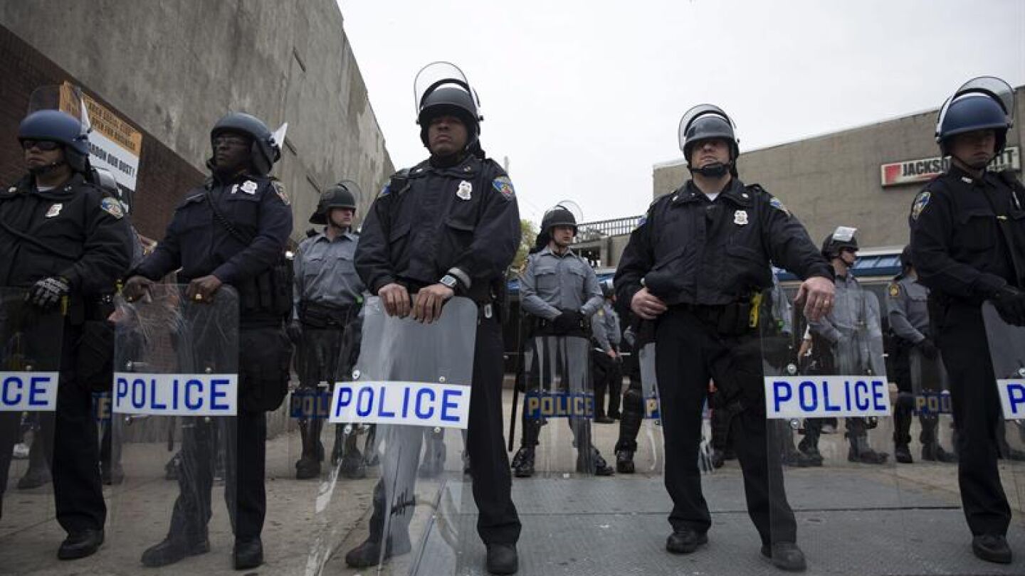 Agentes de polic&iacute;a de Polic&iacute;a en Baltimore