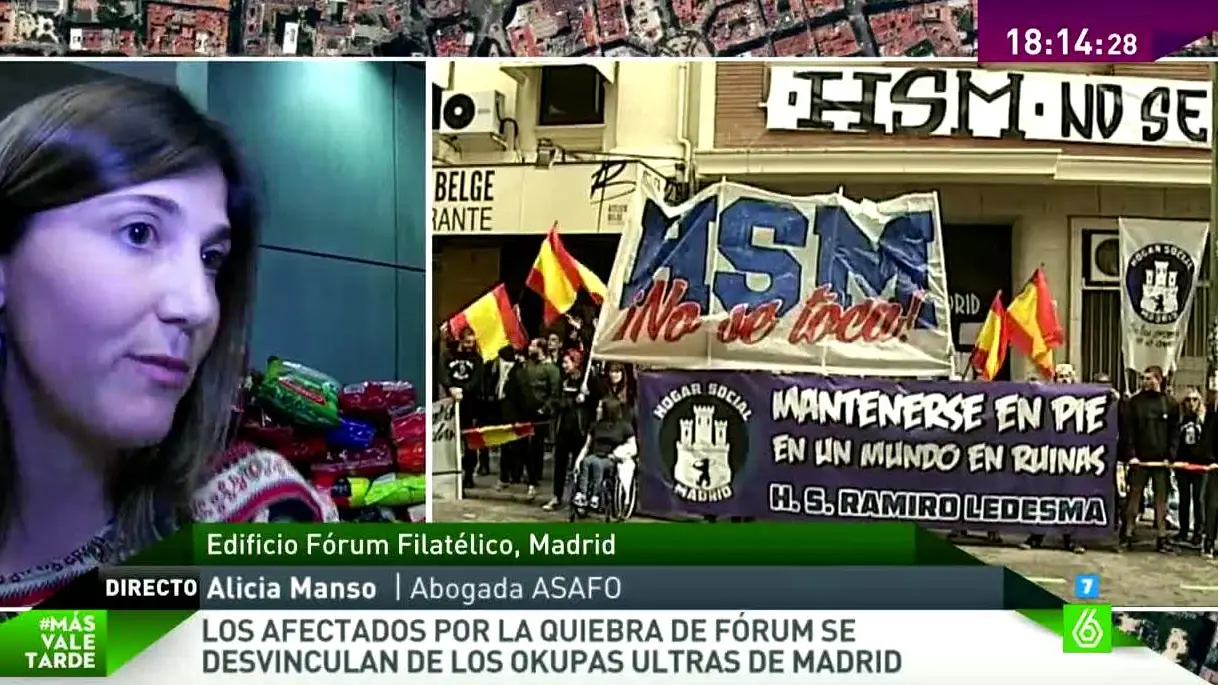 Alicia Manso: "Gracias a la okupación del edificio nosotros podemos acceder de nuevo a los medios" Alicia Manso: "Gracias a la okupación del edificio nosotros podemos acceder de nuevo a los medios"
