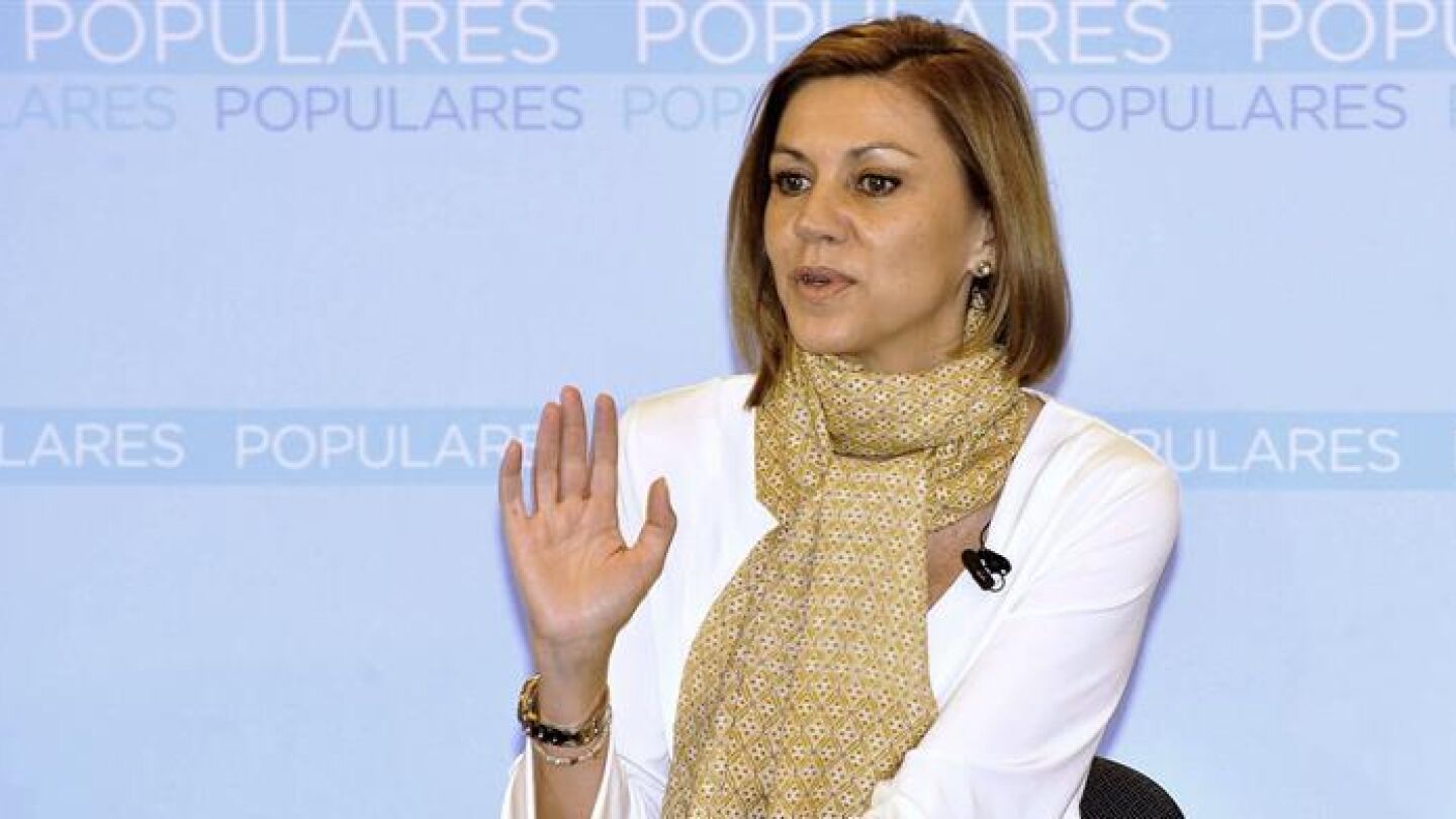 Mar&iacute;a Dolores de Cospedal en un acto electoral