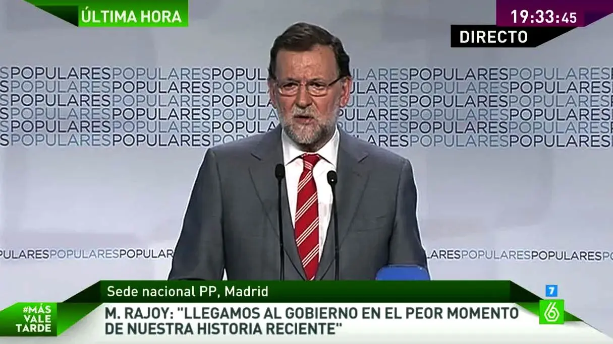 Rajoy habla ante los medios Rajoy habla ante los medios