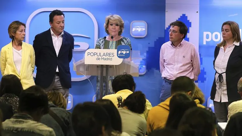 Esperanza Aguirre comparece en Génova