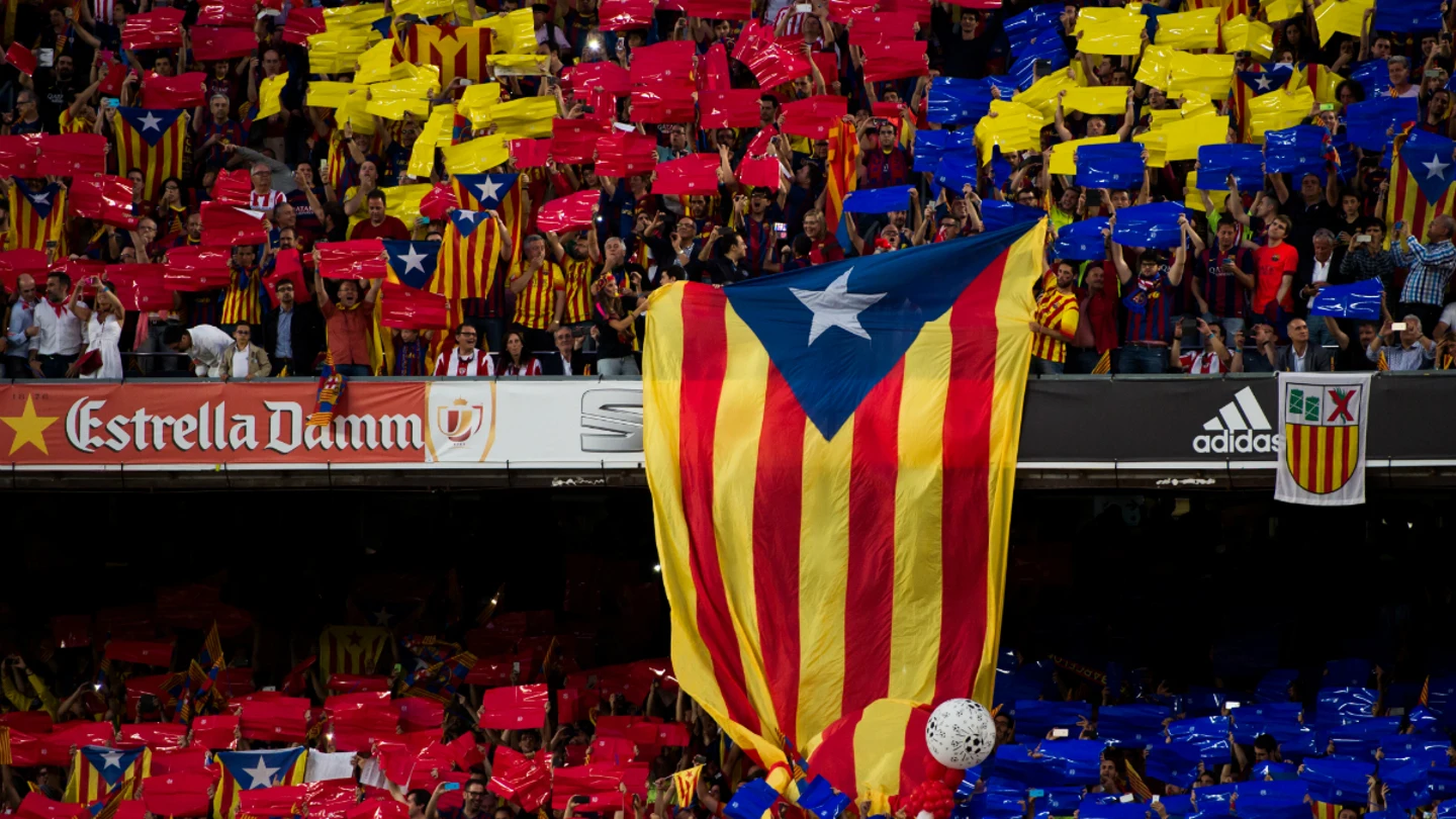 La 'senyera' en la final de la Copa del Rey La 'senyera' en la final de la Copa del Rey
