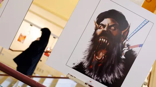 Caricatura sobre el Estado Islámico expuesta en Irán Caricatura sobre el Estado Islámico expuesta en Irán