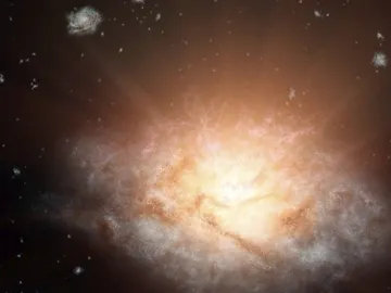 Representación artística de la galaxia WISE J224607.57-052635.0 Representación artística de la galaxia WISE J224607.57-052635.0