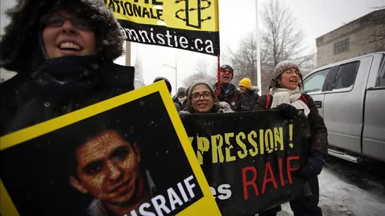 La esposa del bloguero saudí Raif Badawi, Ensaf Haidar La esposa del bloguero saudí Raif Badawi, Ensaf Haidar