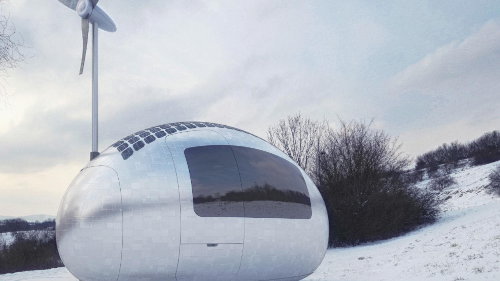 EcoCapsule en la nieve