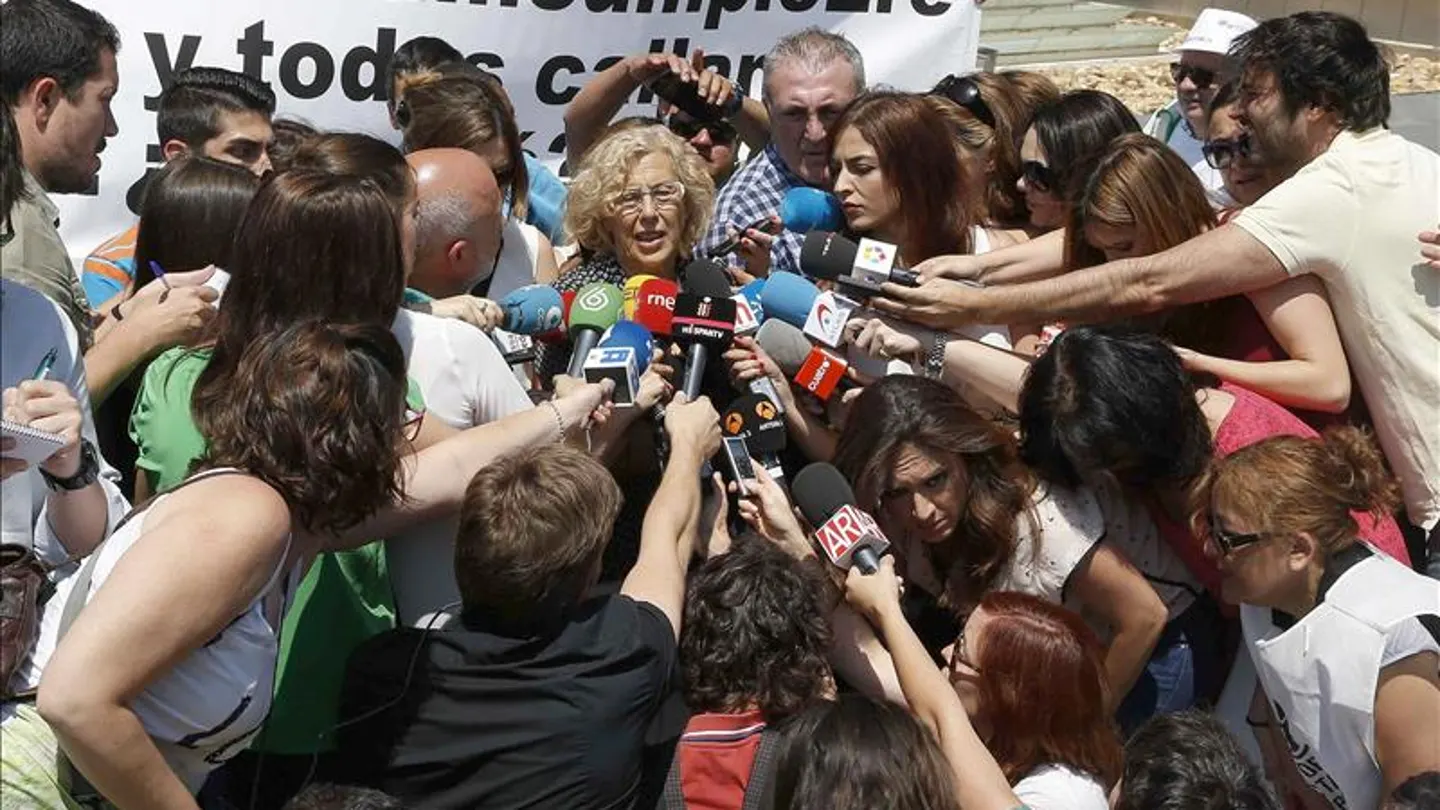 Manuela Carmena ante los medios Manuela Carmena ante los medios