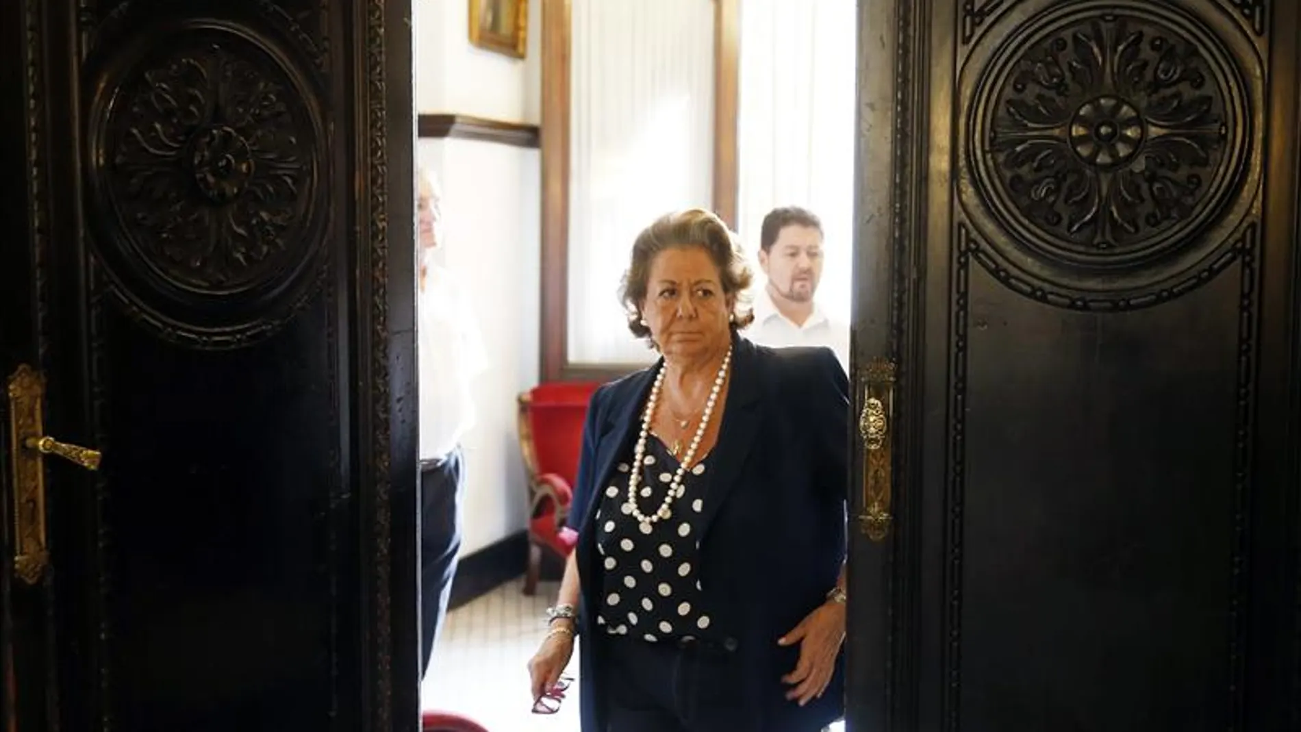 Rita Barberá antes de su último pleno en Valencia