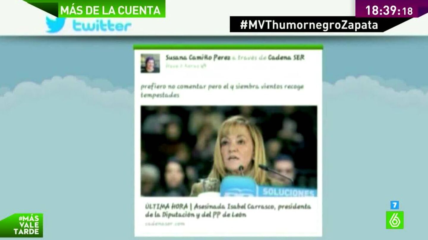 Tuit sobre Isabel Carrasco