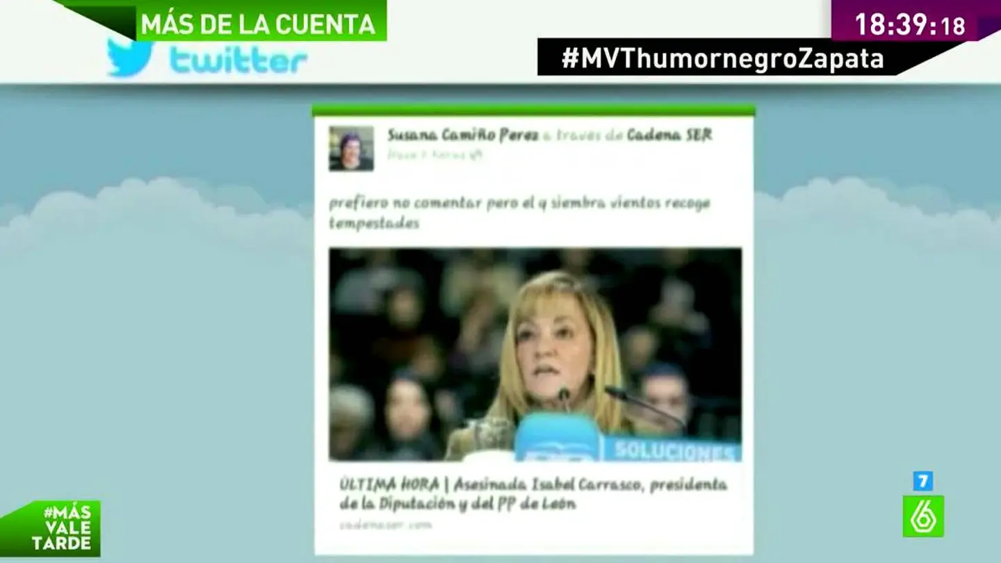 Tuit sobre Isabel Carrasco Tuit sobre Isabel Carrasco