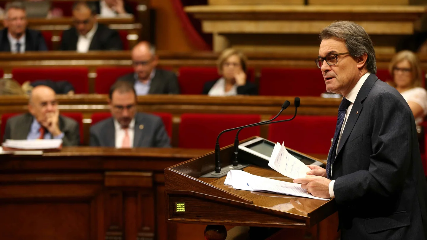 Artur Mas durante su intervención en el Parlament Artur Mas durante su intervención en el Parlament